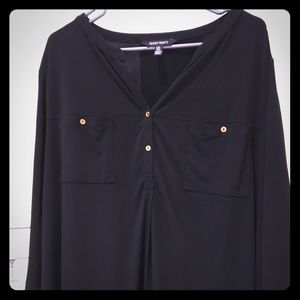 Ellen Tracy blouse with little gold buttons